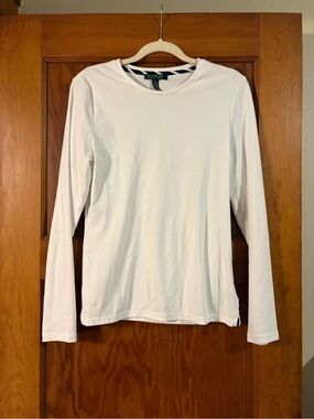Ralph Lauren White Long-Sleeve Crewneck Tee